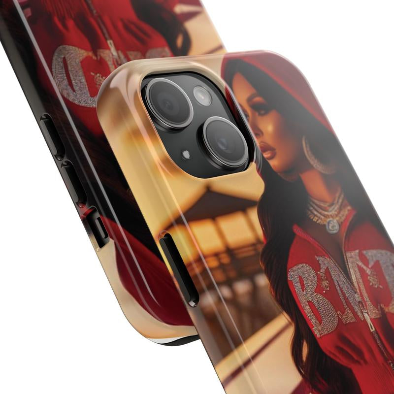 B.M.D Sunset Beach Tough Phone Cases - Red, Protective Phone Covers, Beach Lovers Gift, Phone Accessories, Coastal Decor, Sunset Phone Case