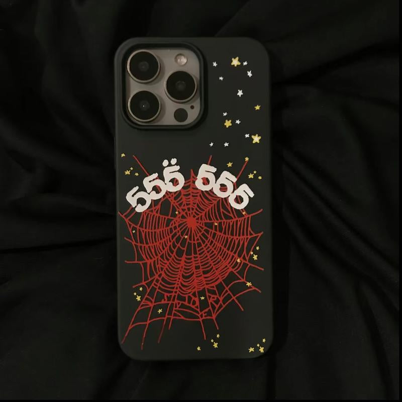 Stylish Slim Sp*Der Cases Pink/555 - Aesthetic Bold Web Design Protection for Smartphones with Shockproof & Grip Features