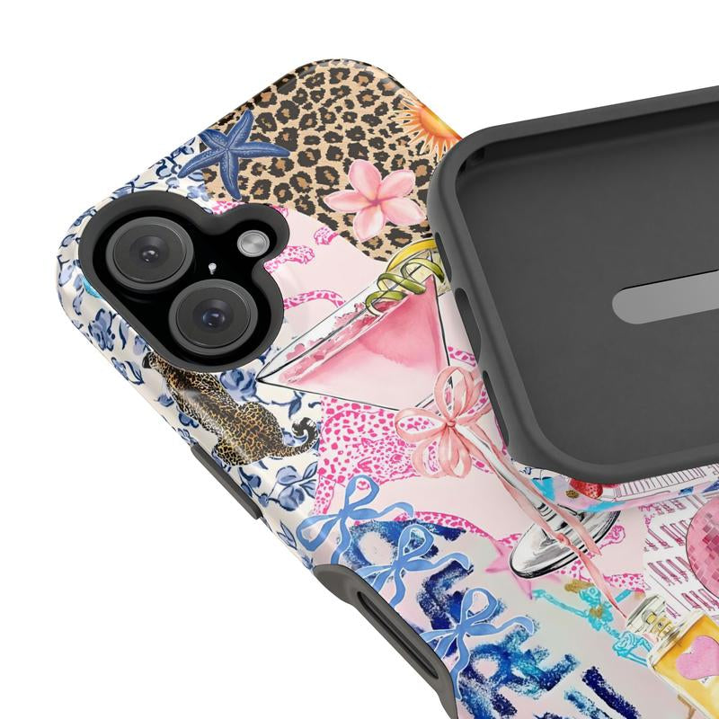 Glittercutie Magnetic Phone Case Girls Have More Fun Phone Case Make It Fun Leopard Preppy Collage Preppy Colorful School Girl Phone Cases Magnetic Tough Cases Compatible with Magsafe Phone Case Phone Cover Hard Cases Phone Cases Tough 2-Piece Phone Case