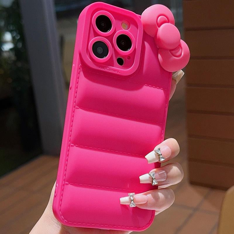 Cute Bowknot Design Phone Case, Shockproof Phone Protective Cover, Phone Cases, Phone Accessories Compatible with Iphone 15 14 13 12 11 Series, Cute Phone Cases, Protector, Smartphone, Cellphone