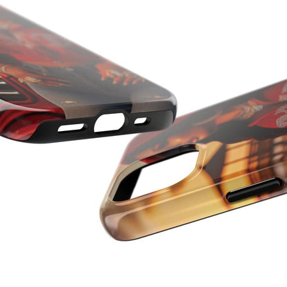 B.M.D Sunset Beach Tough Phone Cases - Red, Protective Phone Covers, Beach Lovers Gift, Phone Accessories, Coastal Decor, Sunset Phone Case